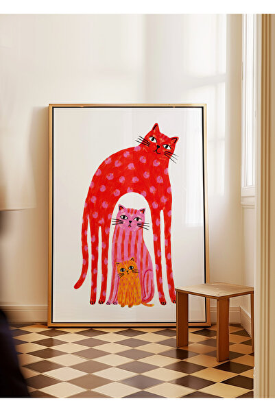 ARTHOUSECOLLECTIVE Kolekcija mačaka - Mačka porodica - Poster bez okvira