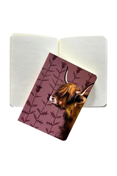 Alex Clark Notes/Caiet de buzunar Highland, coperta ilustrata cu vaca Highlan...