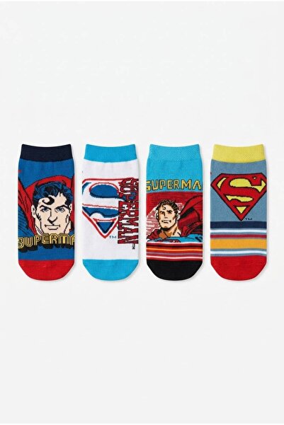 DC COMICS Licensed Superman 4-Pack Boys' Booties Socks Cotton Socks Daily Soc...