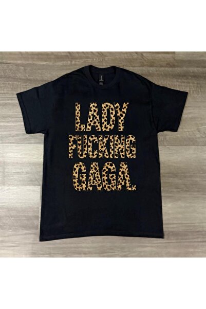 Grafftee Clothing تي شيرت ليدي غاغا مطبوع للجنسين مقاس كبير
