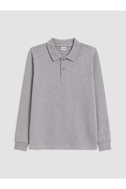LC Waikiki Tricou de băieți cu mânecă lungă și guler polo