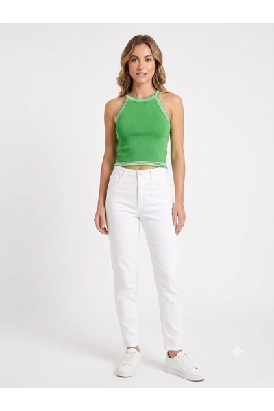 onno style women Sleeveless Strappy Halter Neck Tricot Women's Blouse