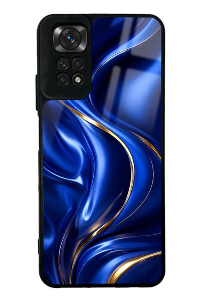 Spoyi Xiaomi Redmi Note 11S Glossy Phone Case with Royal Sapphire Flow Design