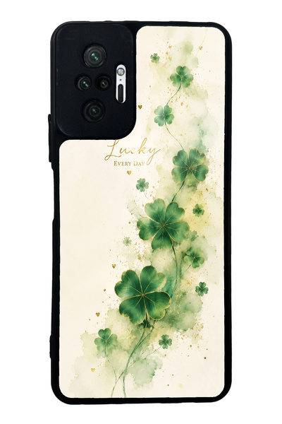 Spoyi حافظة هاتف لامعة بتصميم Lucky Clover Whisper لهاتف Xiaomi Redmi Note 10...