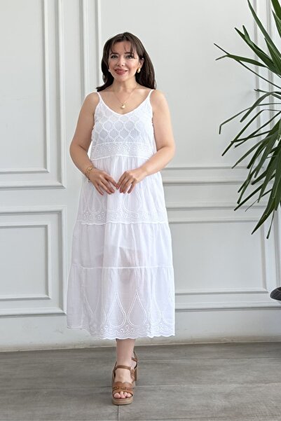 yb yağmur butik Rochie cu bretele brodate