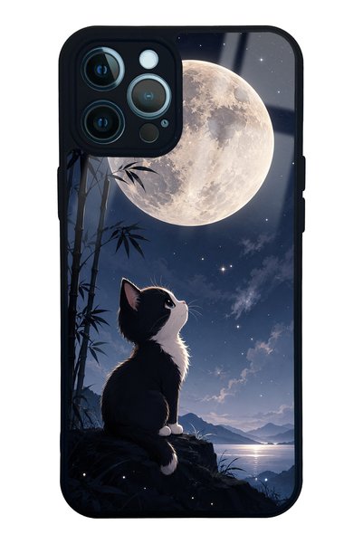 Spoyi حافظة هاتف لامعة بتصميم Moon Guardian Kitty لهاتف iPhone 12 Pro Max