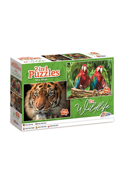 GRAFİX 2 in 1 Wildlife Puzzle 1000 pieces 400068