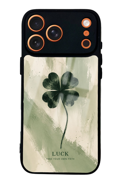 Spoyi حافظة هاتف لامعة بتصميم Lucky Sage Clover لهاتف iPhone 17 Pro