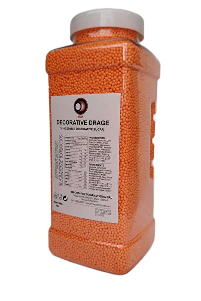 DGN Perle de zahăr decorative portocalii 1kg