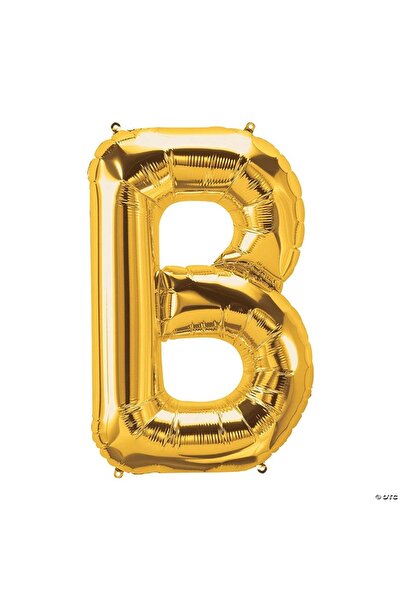 Baloane Vesele Balon Folie Litera B Gold 40 cm LTR6-B