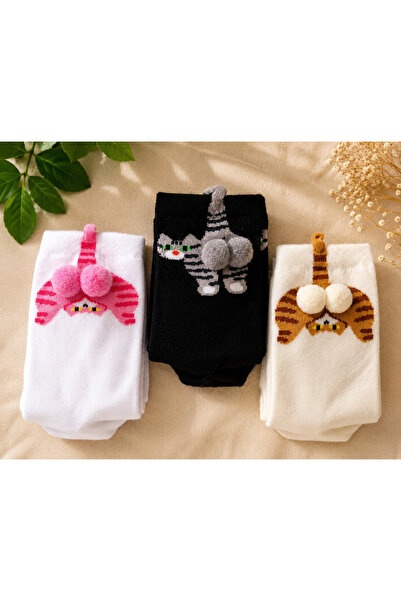 CARNAVAL SOCKS 3 lü PonPon Kedi Set