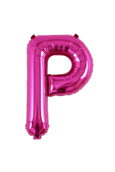 Baloane Vesele Balon Folie Litera P Roz 40 cm LTR7-P