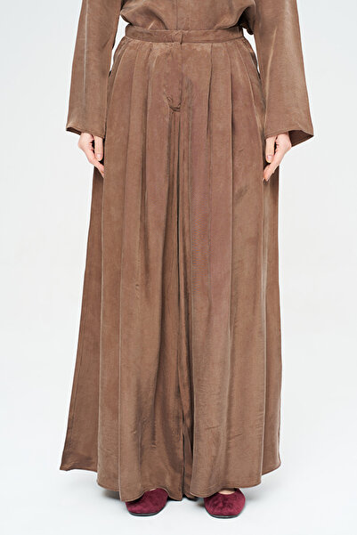 Orfeo Negro Women's Ultra Wide Leg Pleated Solid Color Palazzo Trousers