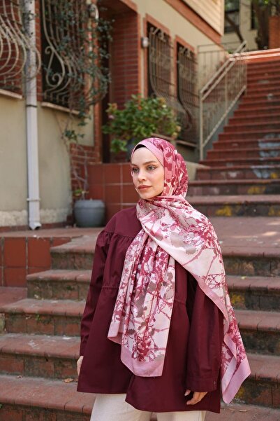 ENRİCO FERRİ Petra Brush Paint Pattern Shawl - Powder