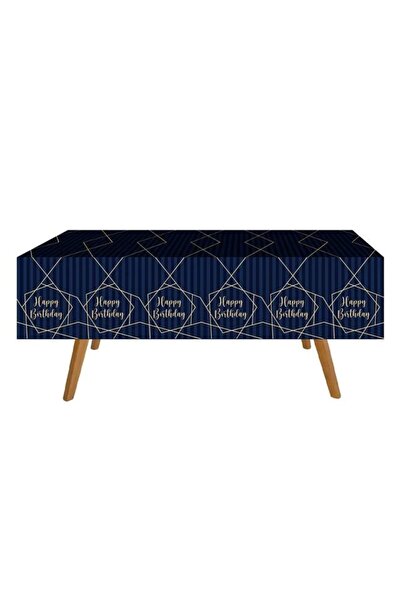 Baloane Vesele Fata De Masa Eleganta Albastru Negru Gold FDM40