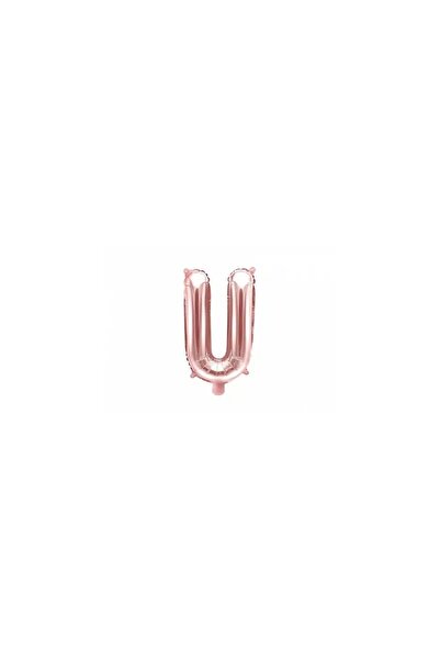 Baloane Vesele Balon Folie Litera U Rose Gold 40 cm LTR1-U