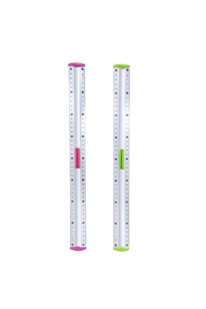 KEYROAD Rigla aluminiu 40cm cu suport creion multicolor