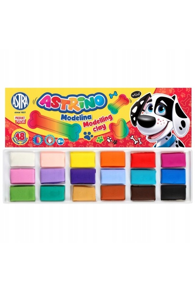Astra Plastilina, Astrino, 18 bucăți, Multicolor
