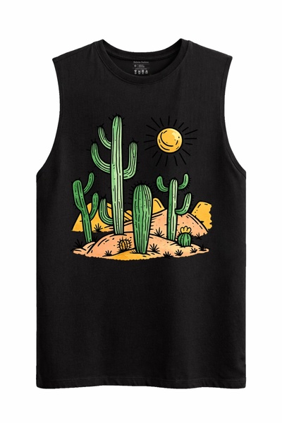 Rabona Fashion Sunny Desert Cactus Tank Top