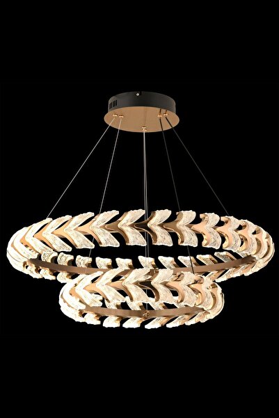Avonni AV-7015-8007-80+50 Gold Kaplama Klasik Avize LED Metal Kristal H: 100 ...