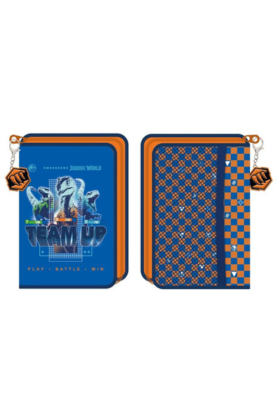 Beniamin Penar scolar/etui Jurassic Park, cu echipament scolar, cu 1 fermoar,...