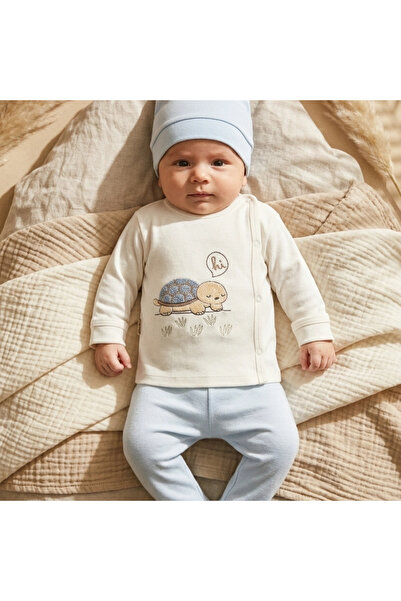 Generic Brand Turtle Hug 100% Cotton 3-Piece Newborn Baby Set 0-3 Months - To...