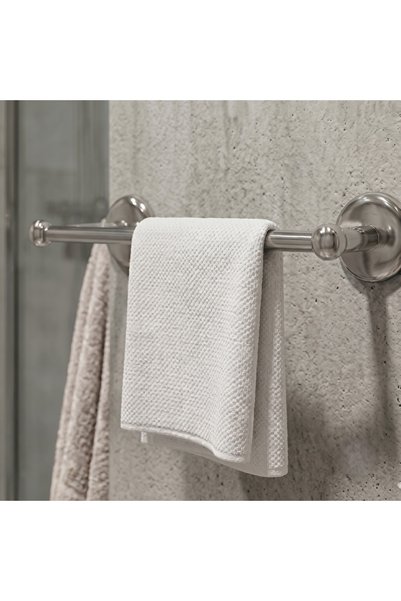 EMPA METAL Classic Series Chrome Stainless Set of 4 Covered Wc Paper Holder Long Towel Holder Roll Towel Holder Robe Holder