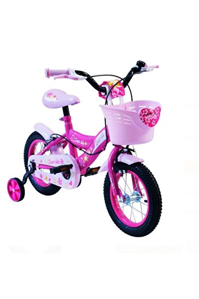 Lunix Bicicleta Copii Fete 12 inch Fucsia cu Cos Roz | Roti Ajutatoare | Jant...
