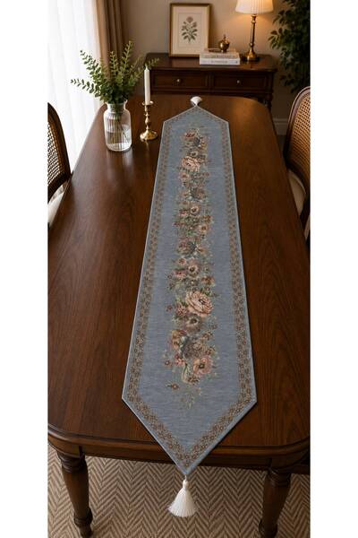 Yeshome Collection Vintage Bouquet 35X170 Tasseled Woven Tapestry Runner
