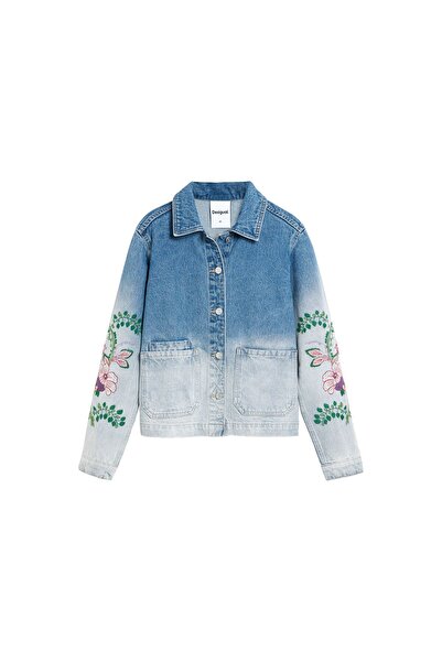 Desigual Geacă de blugi pentru femei 26SWED16 Albastru