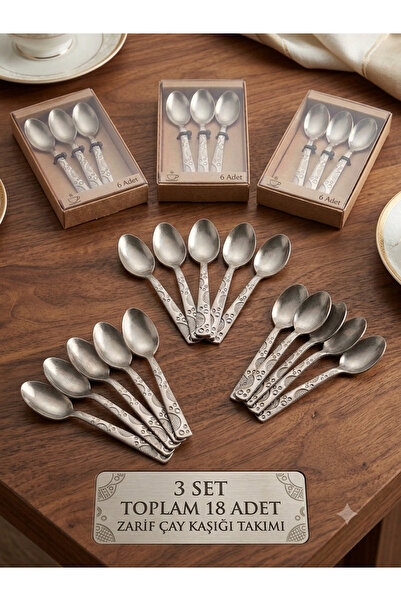 Generic Brand 18-Piece Tea Spoon Set Economic Package - 3 Sets Total 18 Pieces