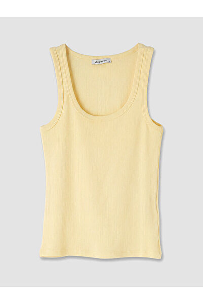 LC Waikiki Lcw Everyday Yellow U-Neck Women's Undershirt