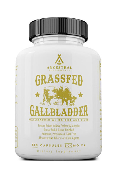 Ancestral Supplements Grass Fed Beef Gallbladder Supplements with Ox Bile and...