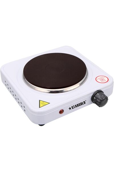 Stargold 1000W Electric Hot Plate Single Burner with Cast Iron Plate Stainles...