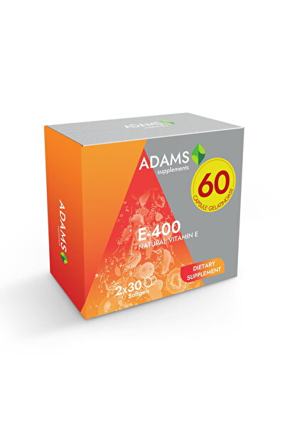 Adams Supplements Vitamina E Naturala 400ui 60cps (30cps+30cps)