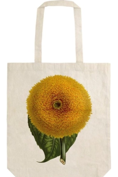 Skona Ting Geanta Totebag, Skona Ting, Bumbac, Model floarea soarelui
