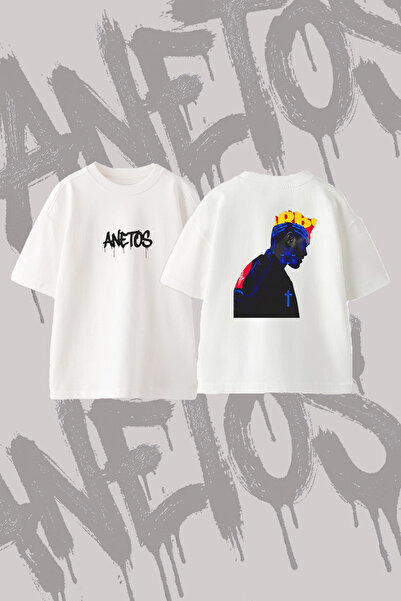 Anetos The Weeknd After Hours Σχεδιασμένο με στάμπα στην πλάτη, βαμβακερό λευ...