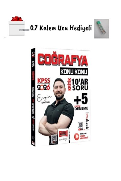 Yargı Yayınları 2026 KPSS Coğrafya Konu Konu Kritik 10 ar Soru + 5 Kritik Den...
