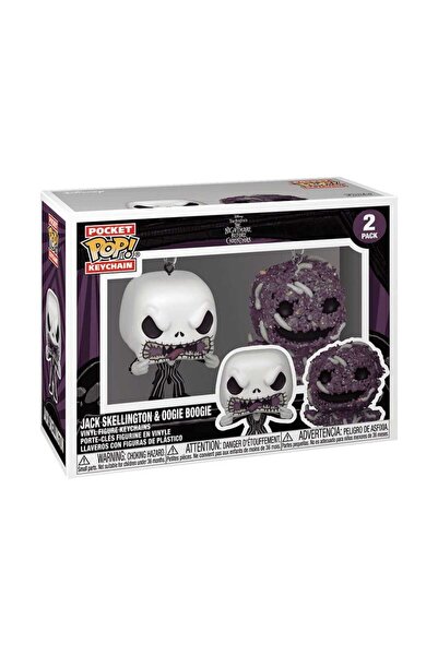 Funko Set 2 Brelocuri POP! Jack si Oogie, 4 cm, multicolor