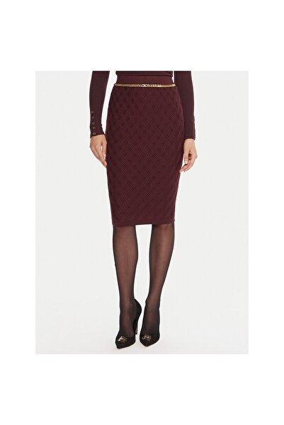 Elisabetta Franchi Fustă creion de damă GK20B56E2 Bordeaux