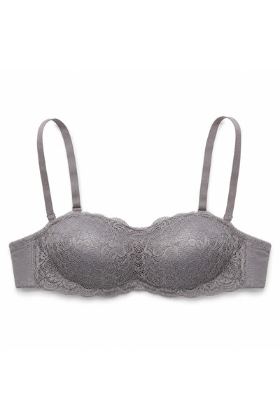Generic Women's Floral Patterned Lace Detailed Bra Set Size 56