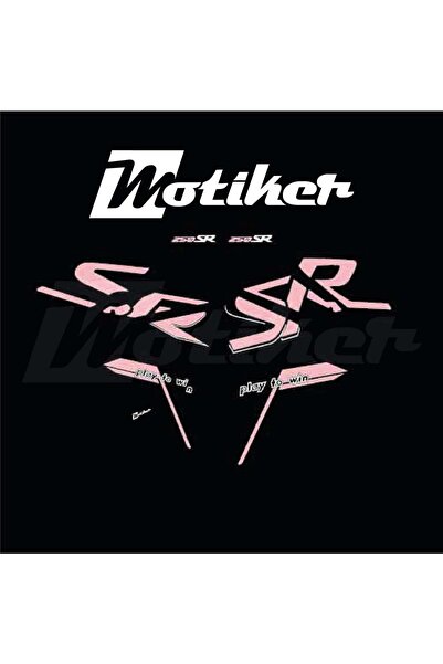 Motiker CF MOTO 250SR Pembe Beyaz Renk İki Renk Orjinal Tasarım Sticker Etike...
