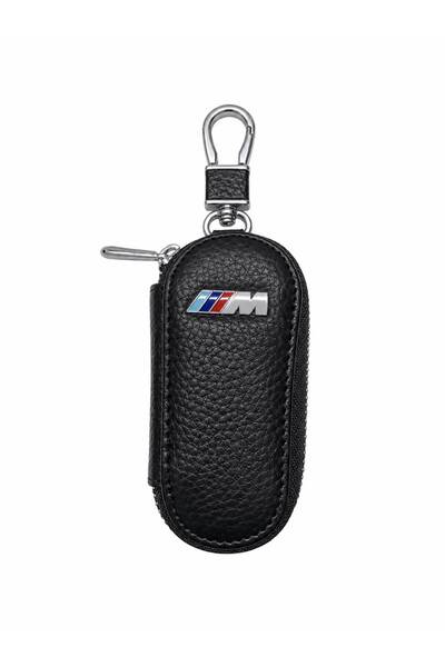 idealaksesuar Bmw M Zippered Leather Patterned Keychain Remote Control Case I...