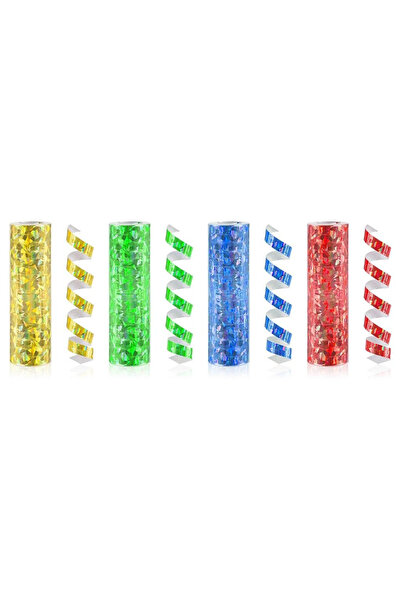 Godan Serpentina holografica 4 m, panglica decorativa, set 18 benzi, multicolor