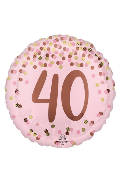 Anagram Balon folie Pretty Pink 40, balon decorativ, folie metalizata cu cifr...