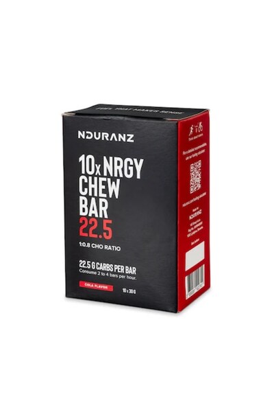 NDURANZ Cutie cu 10 batoane gumate cu aromă de cola