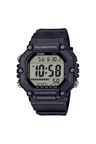 Casio ساعة رجالية رقمية بمينا رمادي - AE-1600H-1AVDF