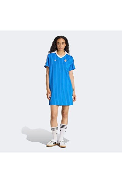 adidas Real Madrid Fc Madrid Icon DrEssential Kadın Mavi Elbise