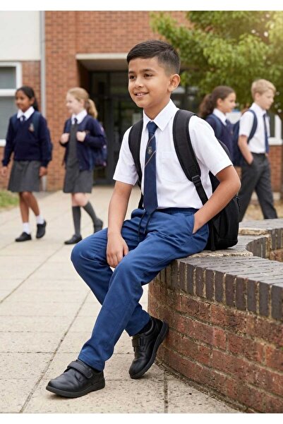 ÇLM STORE Beli Tam Elasticated Fabric School Trousers Parlement