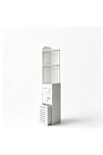 genric FFD Narrow Waterproof PVC Corner Bathroom Storage Cabinet with Tissue ...